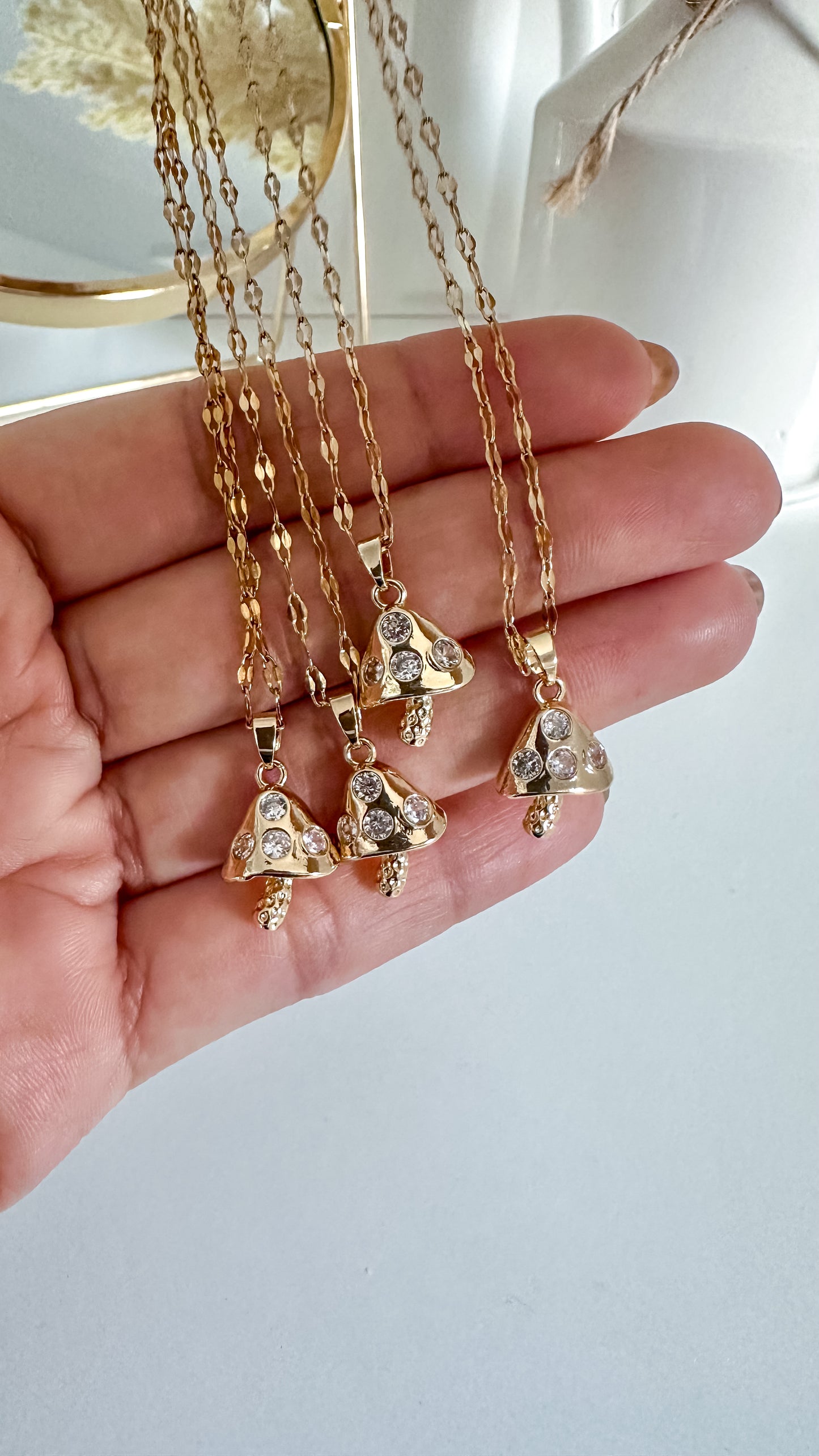 Mini Mushroom Necklace