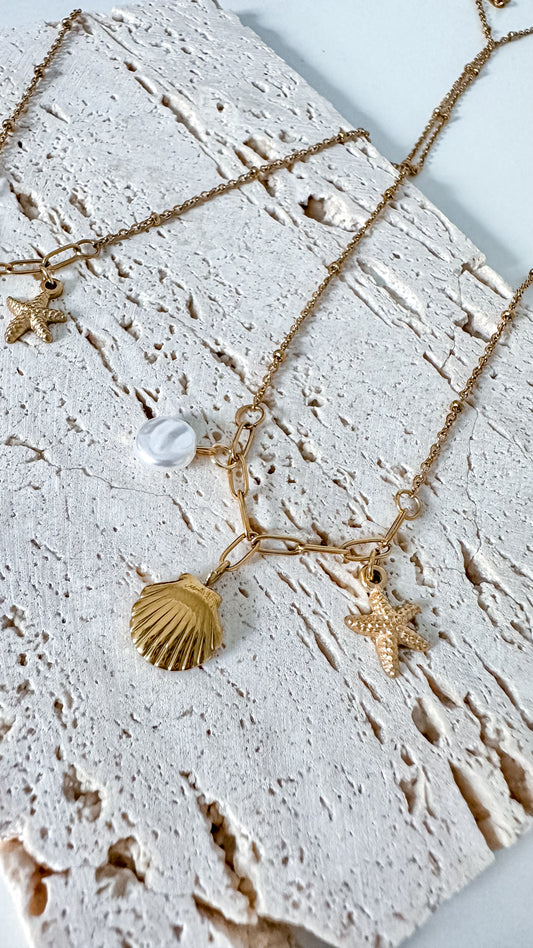 MINI GOLDEN CLAM NECKLACE CS