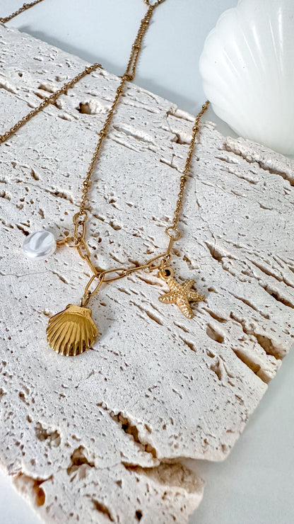 MINI GOLDEN CLAM NECKLACE CS